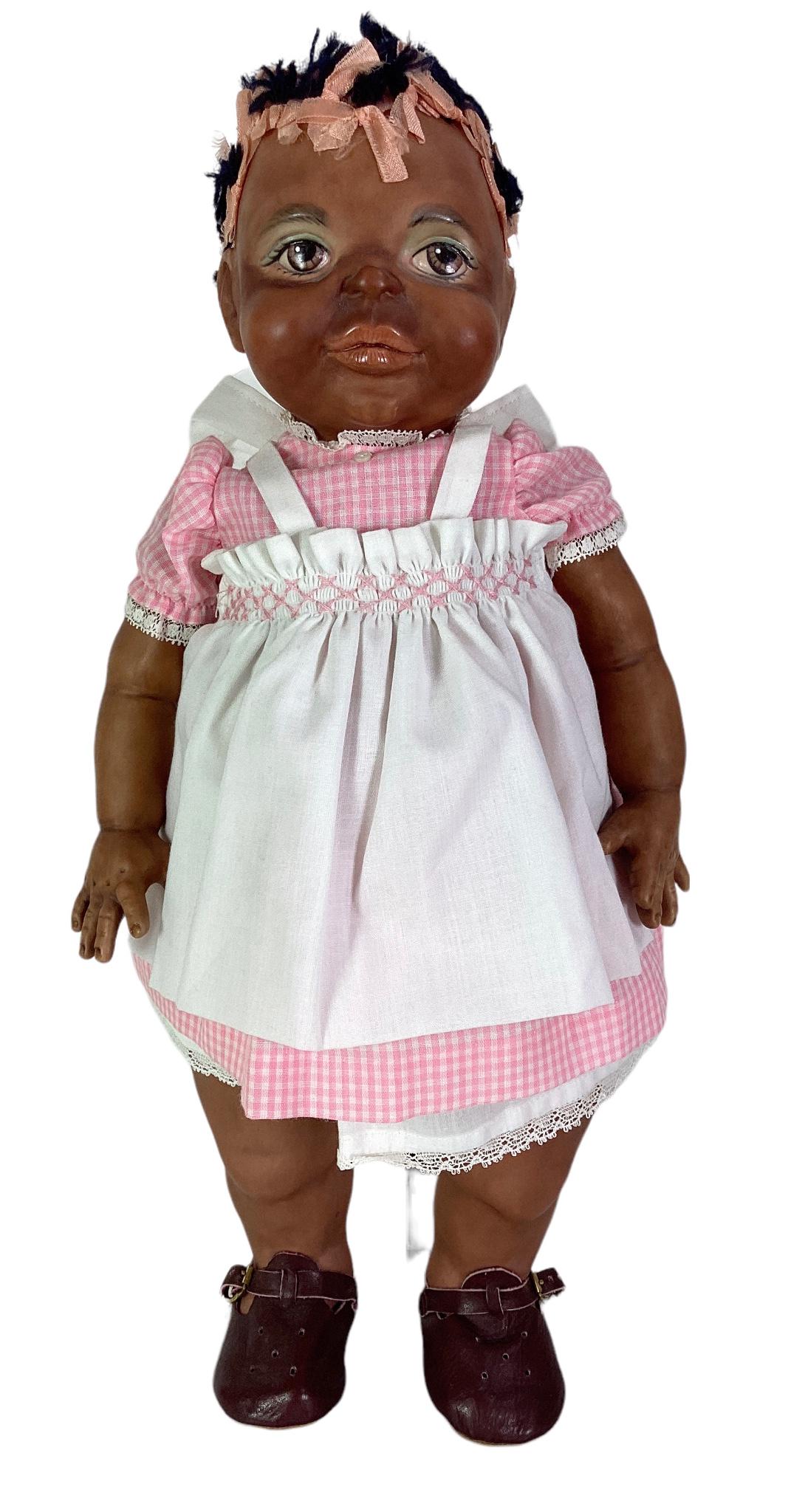 Wicket Originals Inc. "Delightful Delilah" by artist Faith Wick. 17" porcelain flange head doll with (1 of 4)