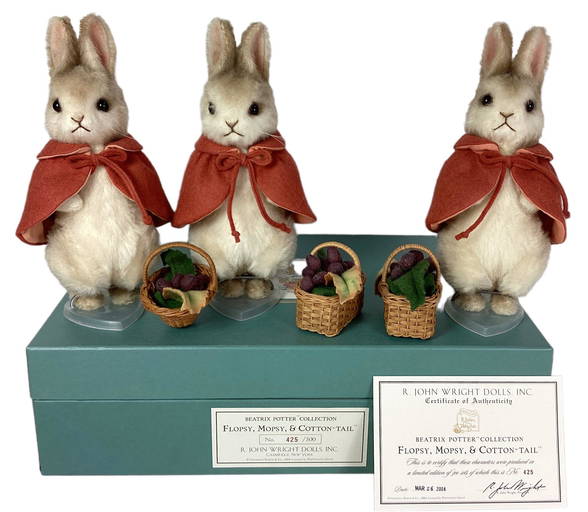 R. John Wright Dolls, Beatrix Potter Collection "flopsy, Mopsy