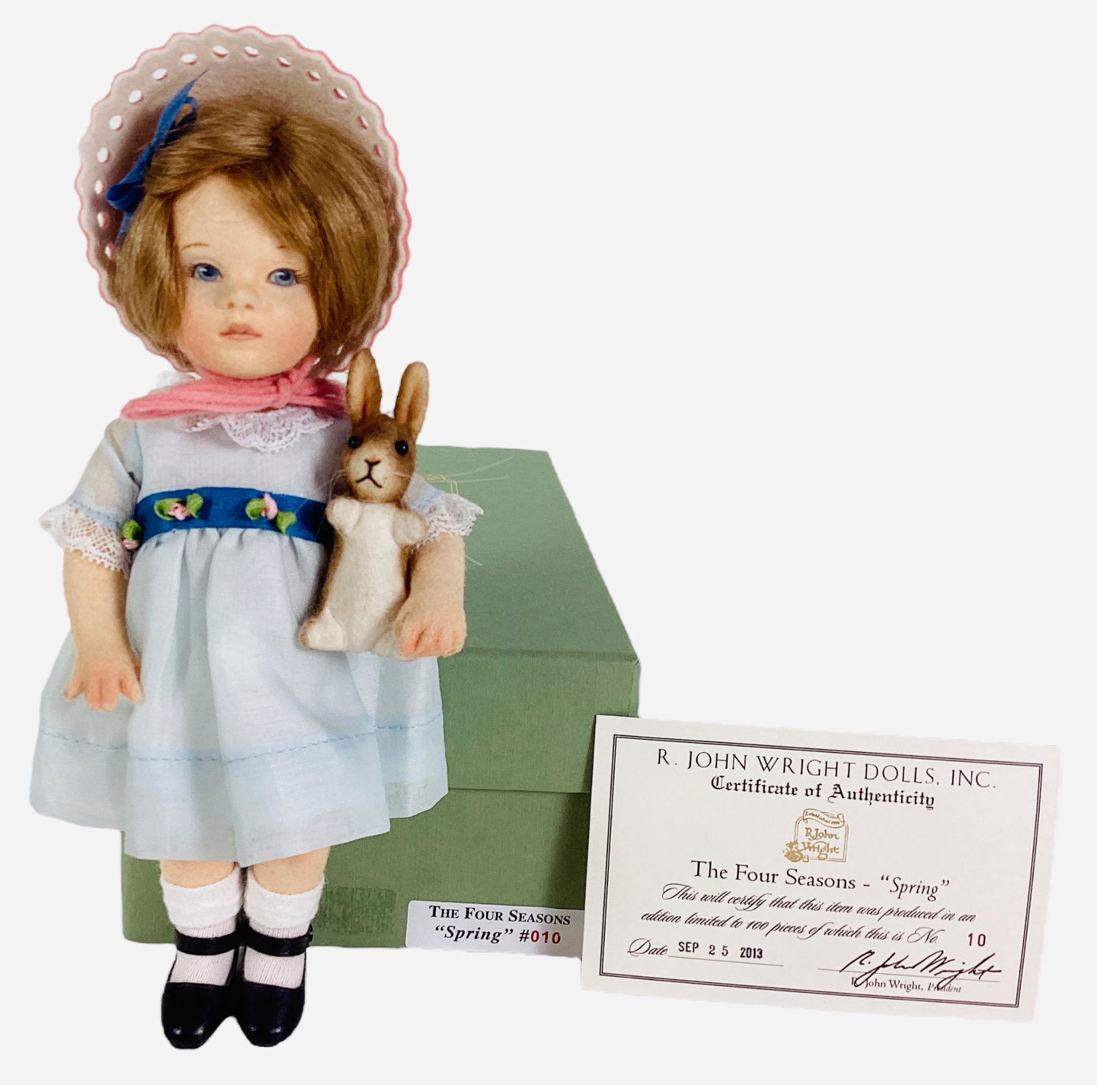 R. John Wright Dolls, The Four Seasons - "Spring" No.10/100. With COA and original box. (1 of 3)