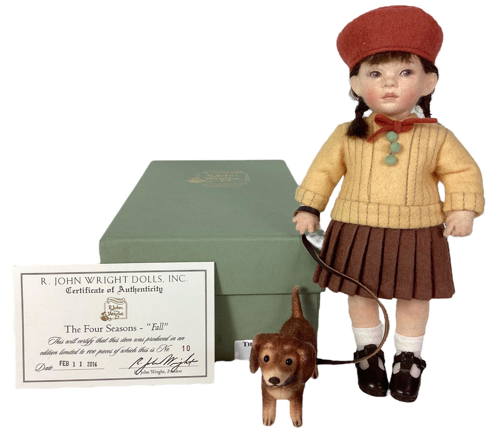 R. John Wright Dolls, The Four Season - "Fall" No.10/100. With COA and original box. (1 of 3)