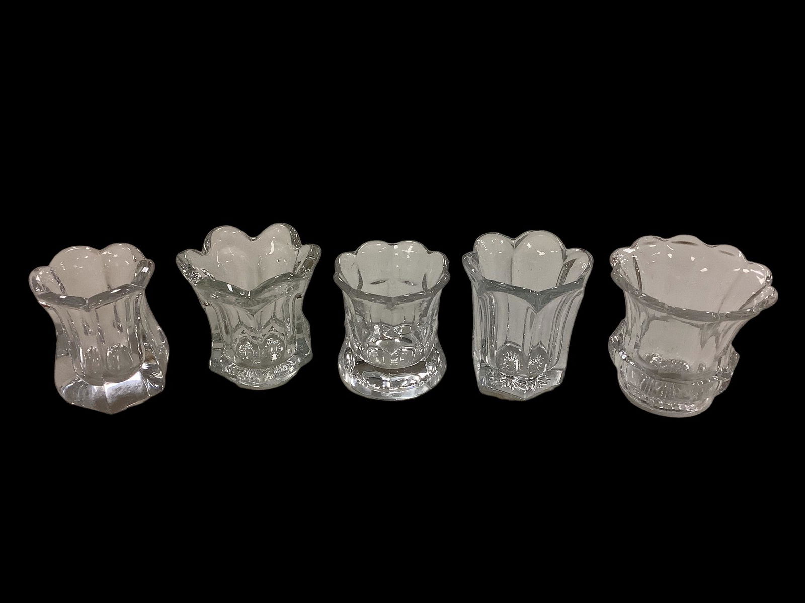 Heisey lot of toothpick holders including Continental, Pricilla, Flat Panel, Waldorf Astoria and: Heisey lot of toothpick holders including Continental, Pricilla, Flat Panel, Waldorf Astoria and Peerless 300 1/2.