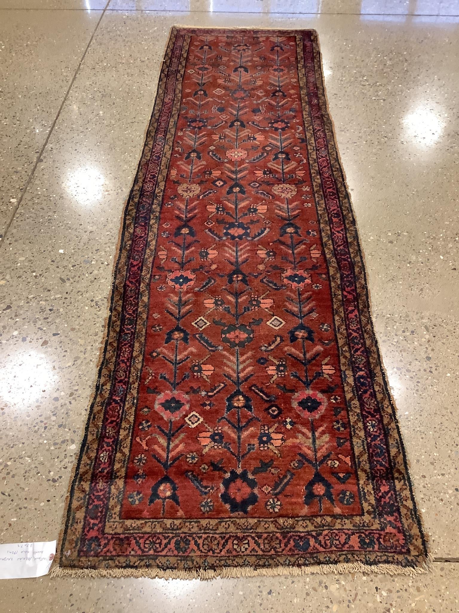 Antique Zanjan runner rug, circa 1920's, 2'7" x 9'4". (1 of 4)