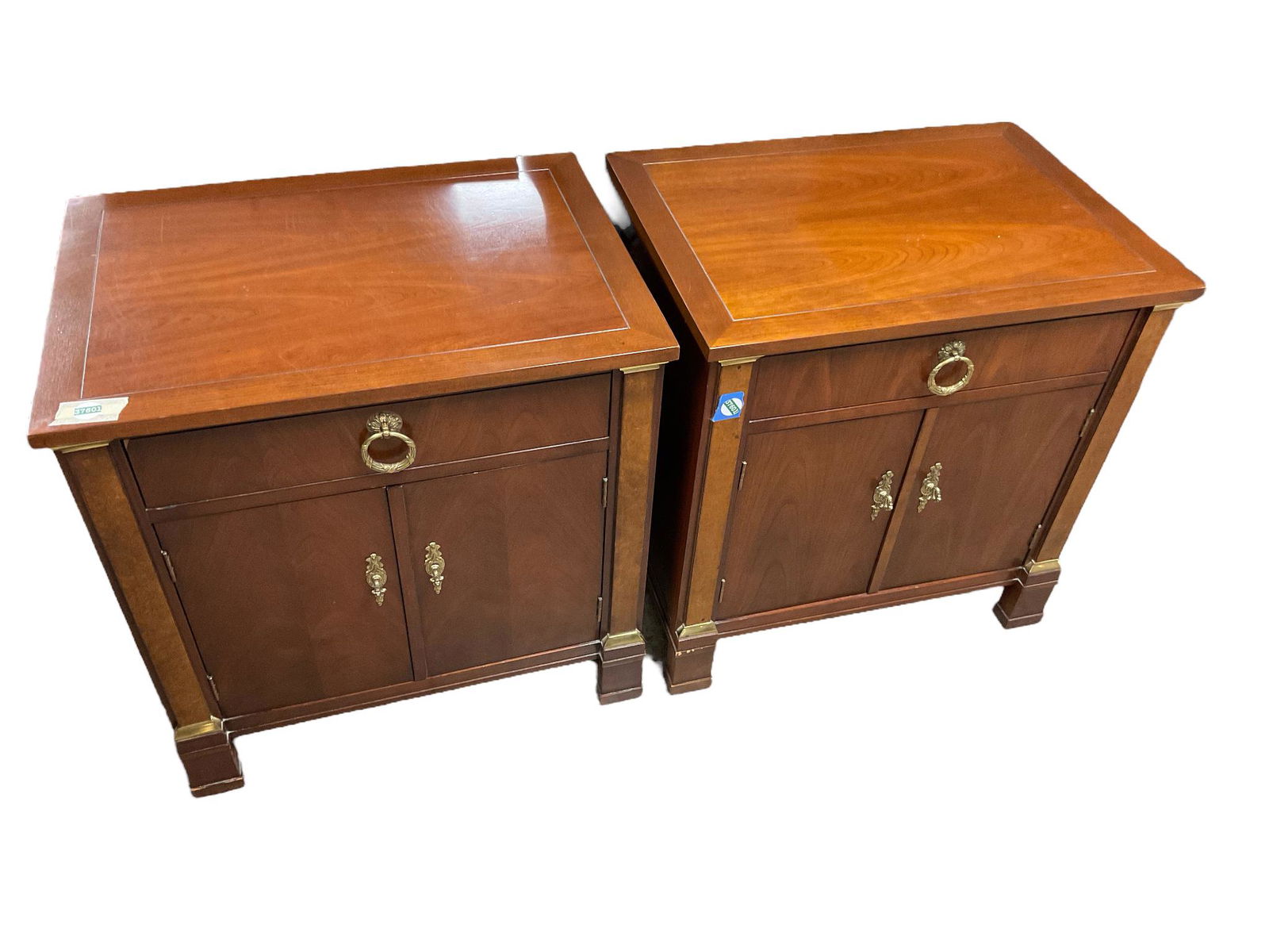 Pr Baker Furniture end stands, 25" x 18" x 25". (1 of 1)