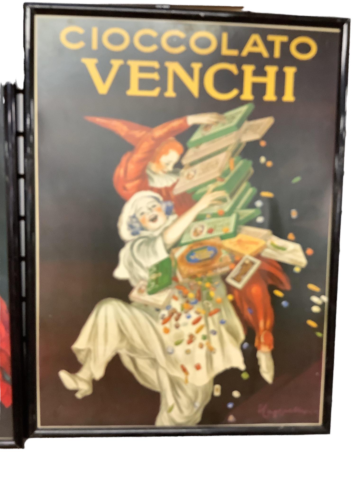 Framed vintage poster - Cioccolato Venchi. 23" x 31" (1 of 1)