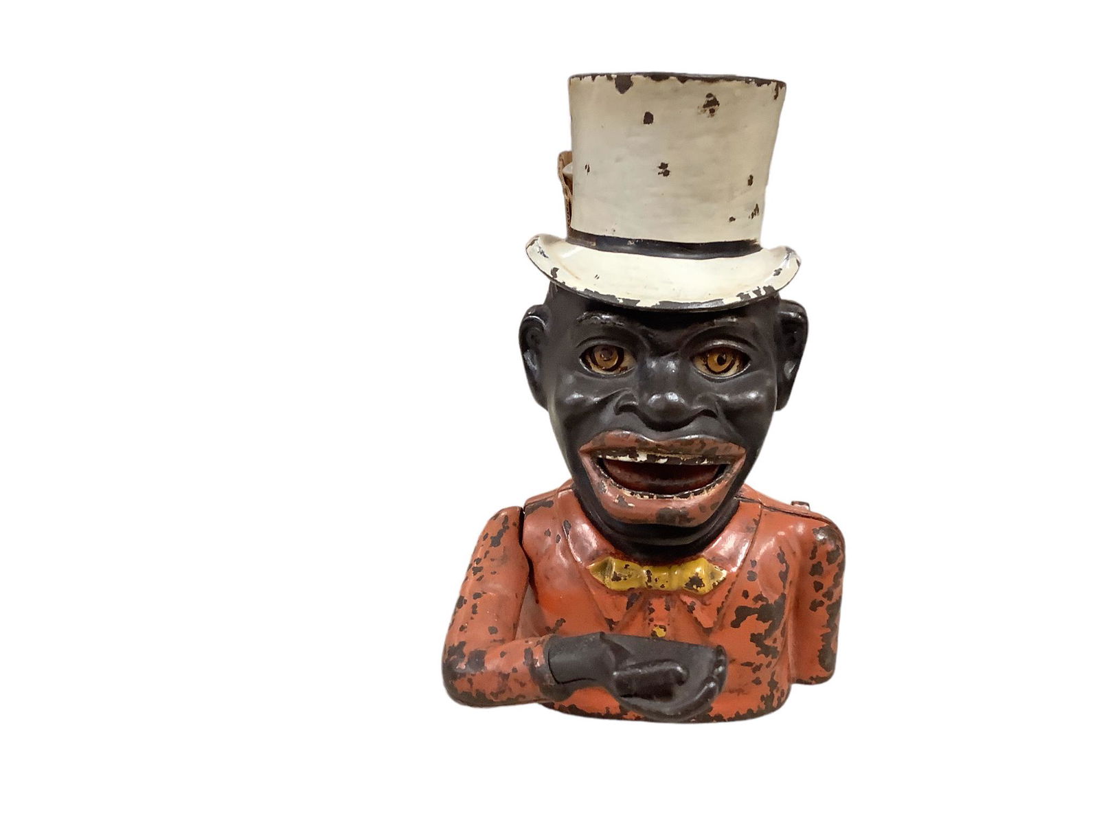 Mechanical Bank Antique Cast Iron. "Jolly Top Hat.".8.5 " high working condition. (1 of 6)