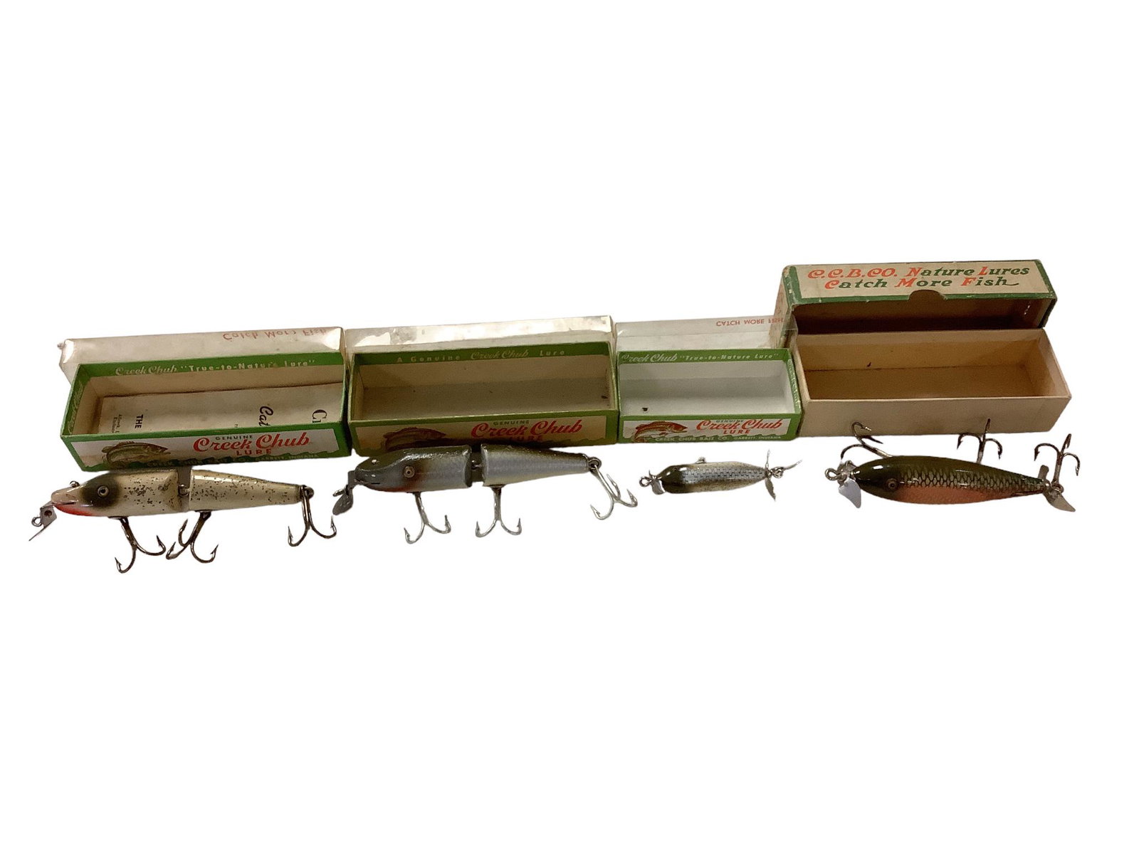 Lot of four Creek Chub lures: Lot of four Creek Chub lures