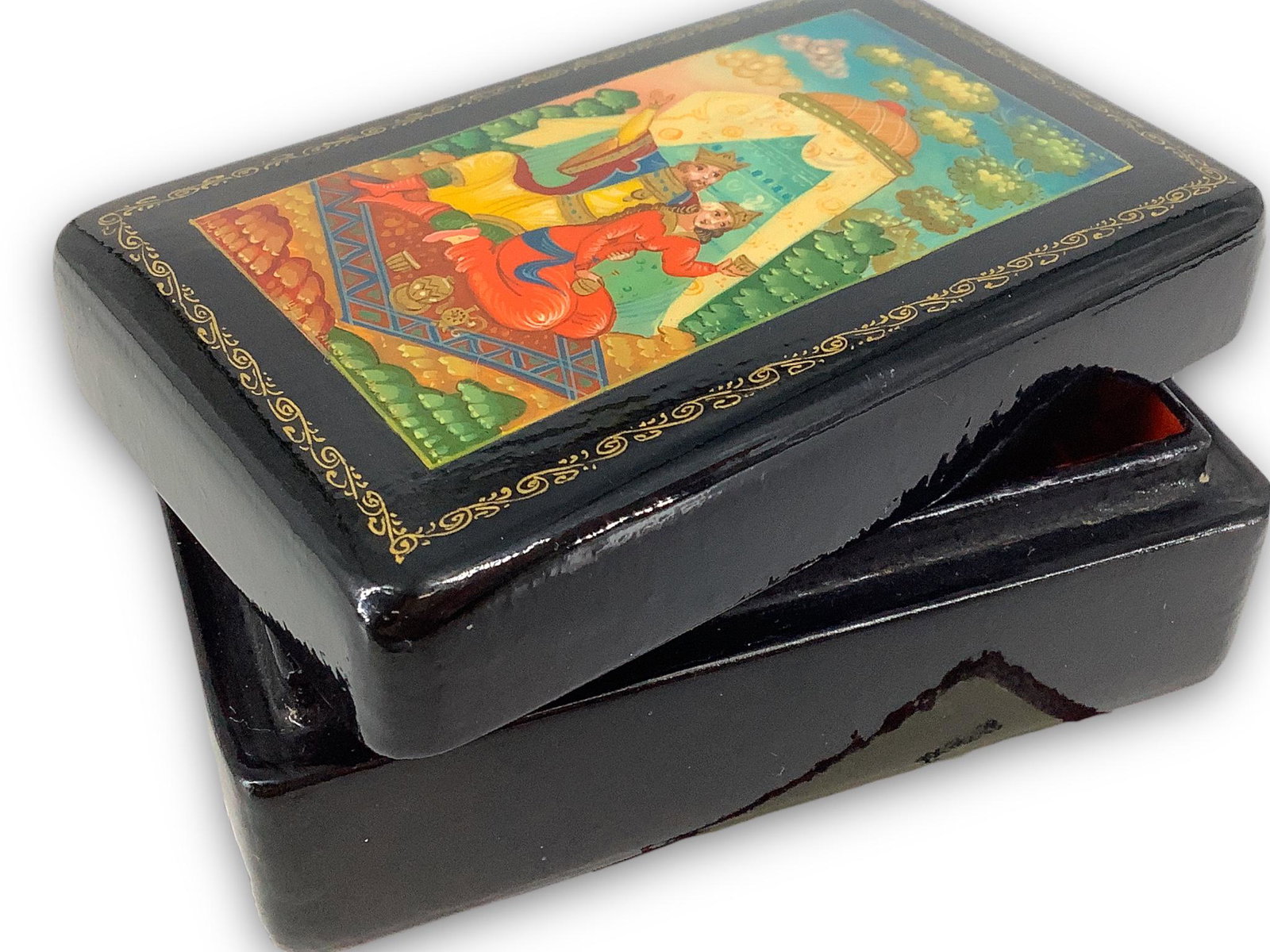 Vintage Russian Lacquer Keepsake Box (1 of 3)