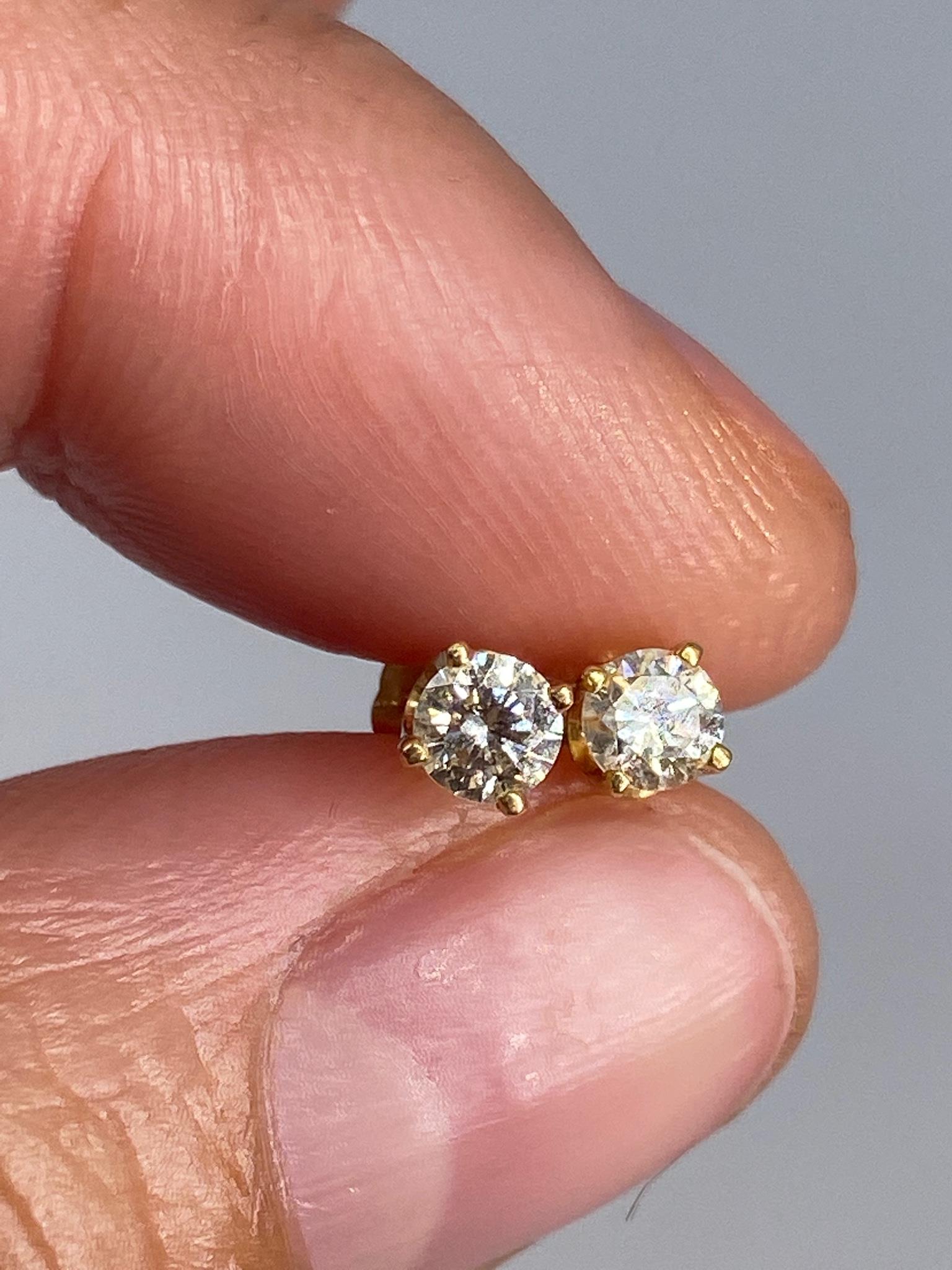Diamond Solitaire Earrings (1 of 8)