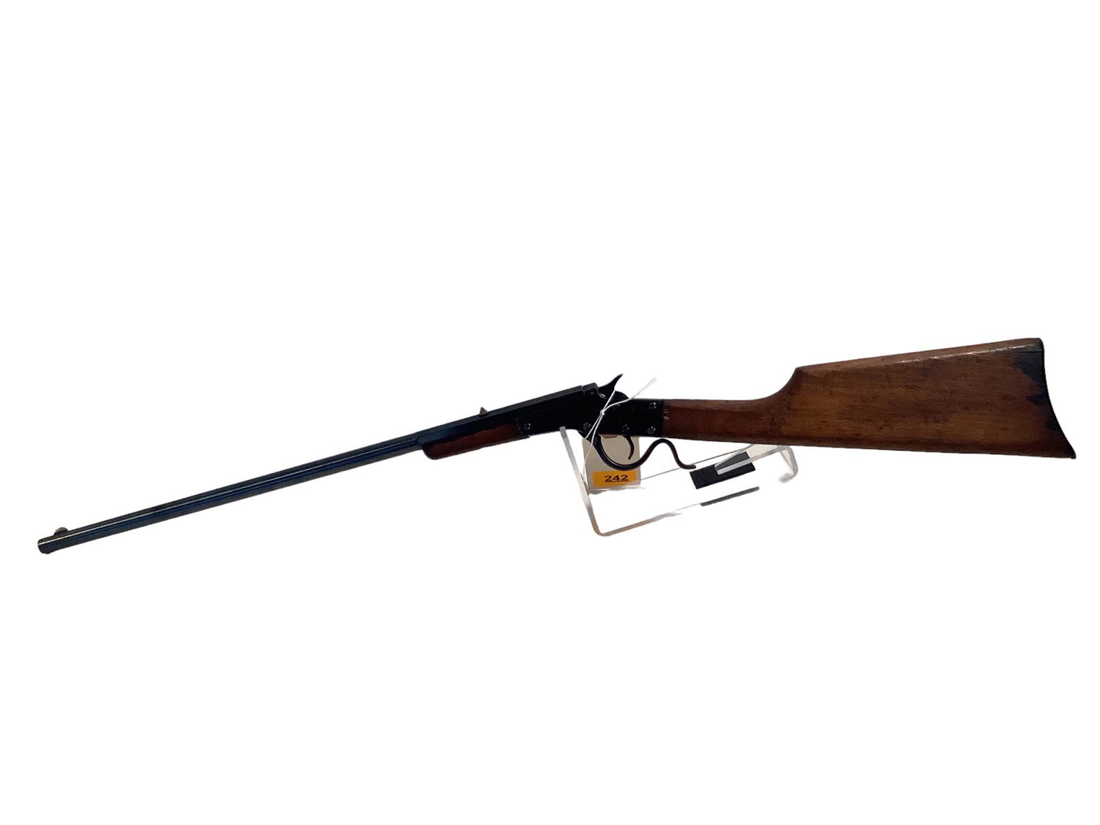 Stevens Model Maynard Jr. .22 Caliber Rifle SN: None, Youth Model, By bidding on this lot buyer: Stevens Model Maynard Jr. .22 Caliber Rifle SN: None, Youth Model By bidding on this lot buyer accepts responsibility of knowledge of State and Federal laws for their states requirements to purchase f