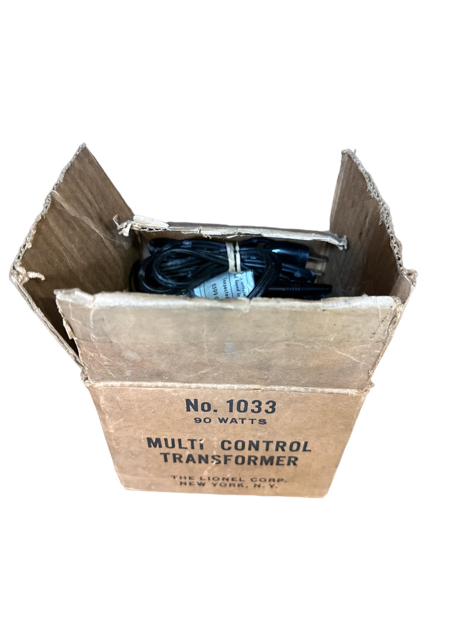 Lionel post war 1033 90 watt transformer in orig. box. (1 of 1)