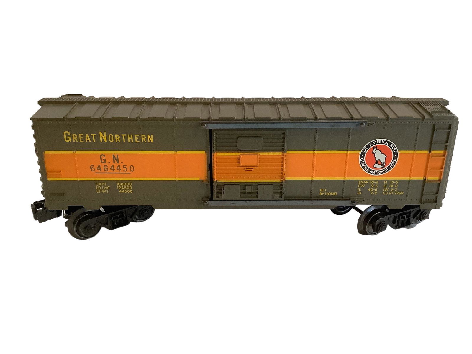 Lionel postwar 6464-450 Great Northern boxcar (1 of 1)