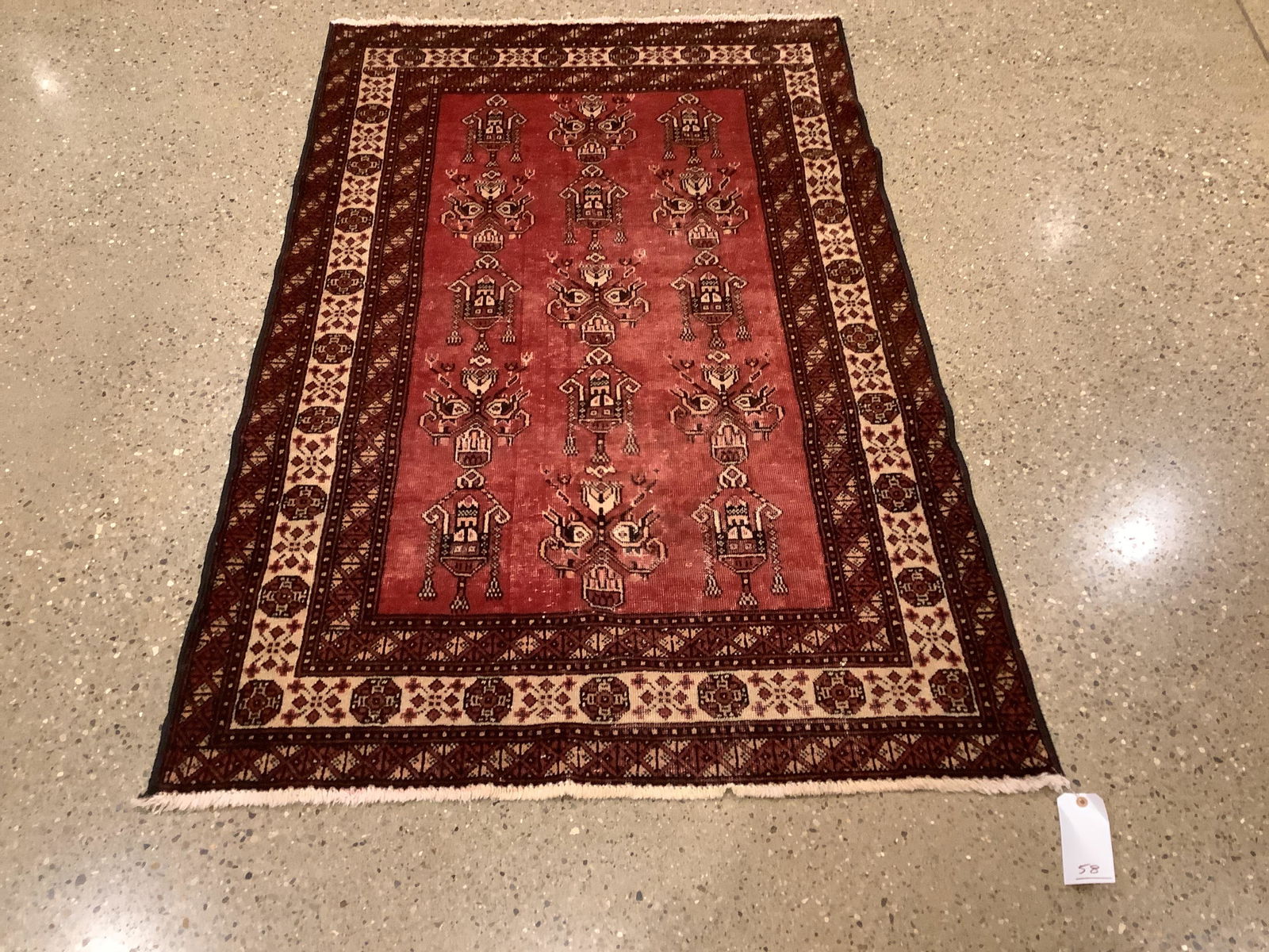 Antique Balouch rug, circa 1930's, 3'9" x 6'1". (1 of 4)