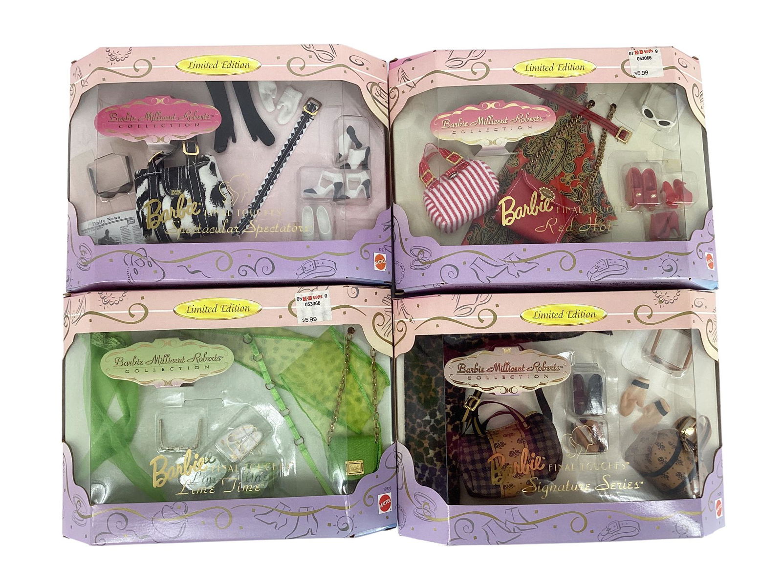 4 BOXED BARBIE MILLICENT ROBERTS FINAL TOUCHES, ACCESSORIES. All 4 are in original boxes and NRFB & (1 of 1)