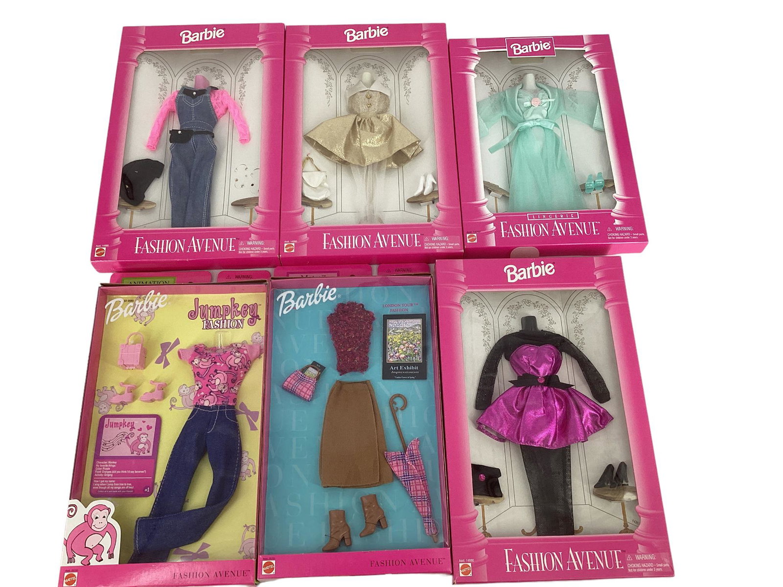 (1) Box of (6) BARBIE FASHION FEVER OUTFITS. NIB & NRFB: (1) Box of (6) BARBIE FASHION FEVER OUTFITS. NIB & NRFB