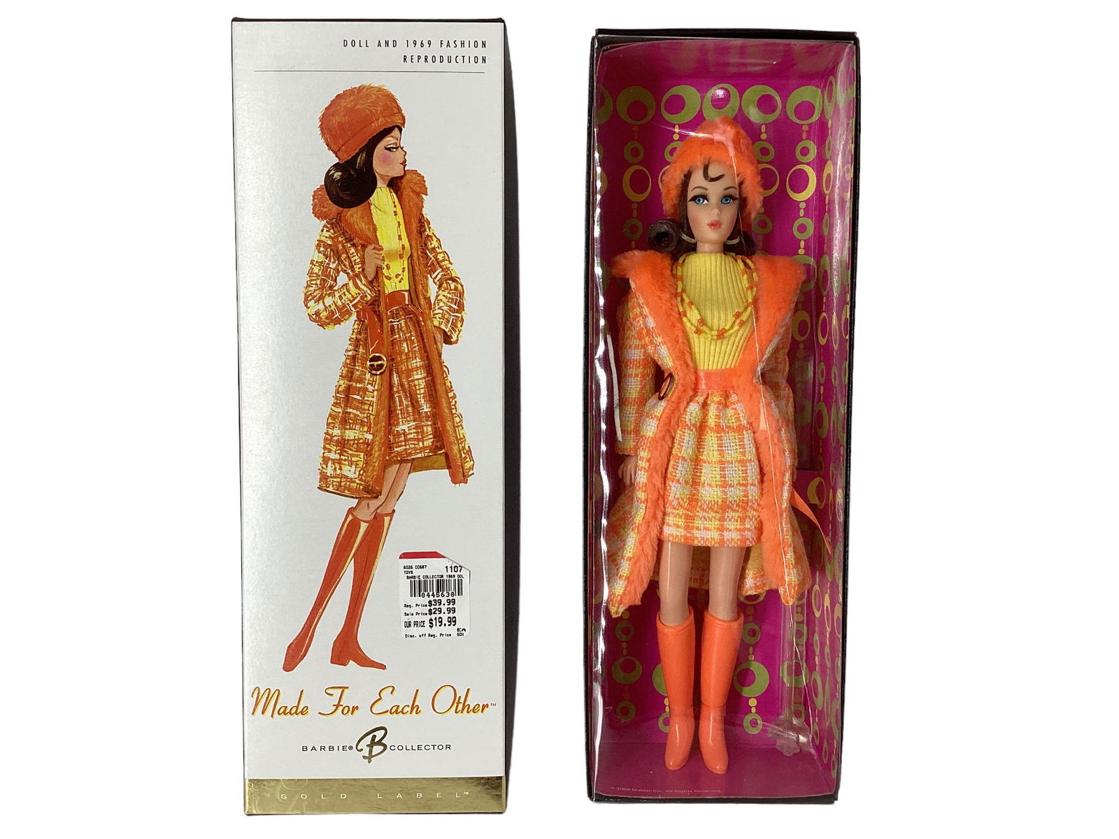 1969 REPRODUCTION OF MADE FOR EACH OTHER BARBIE WITH FLIPPED HAIR AND IS WEARING MADE FOR EACH OTHER (1 of 1)