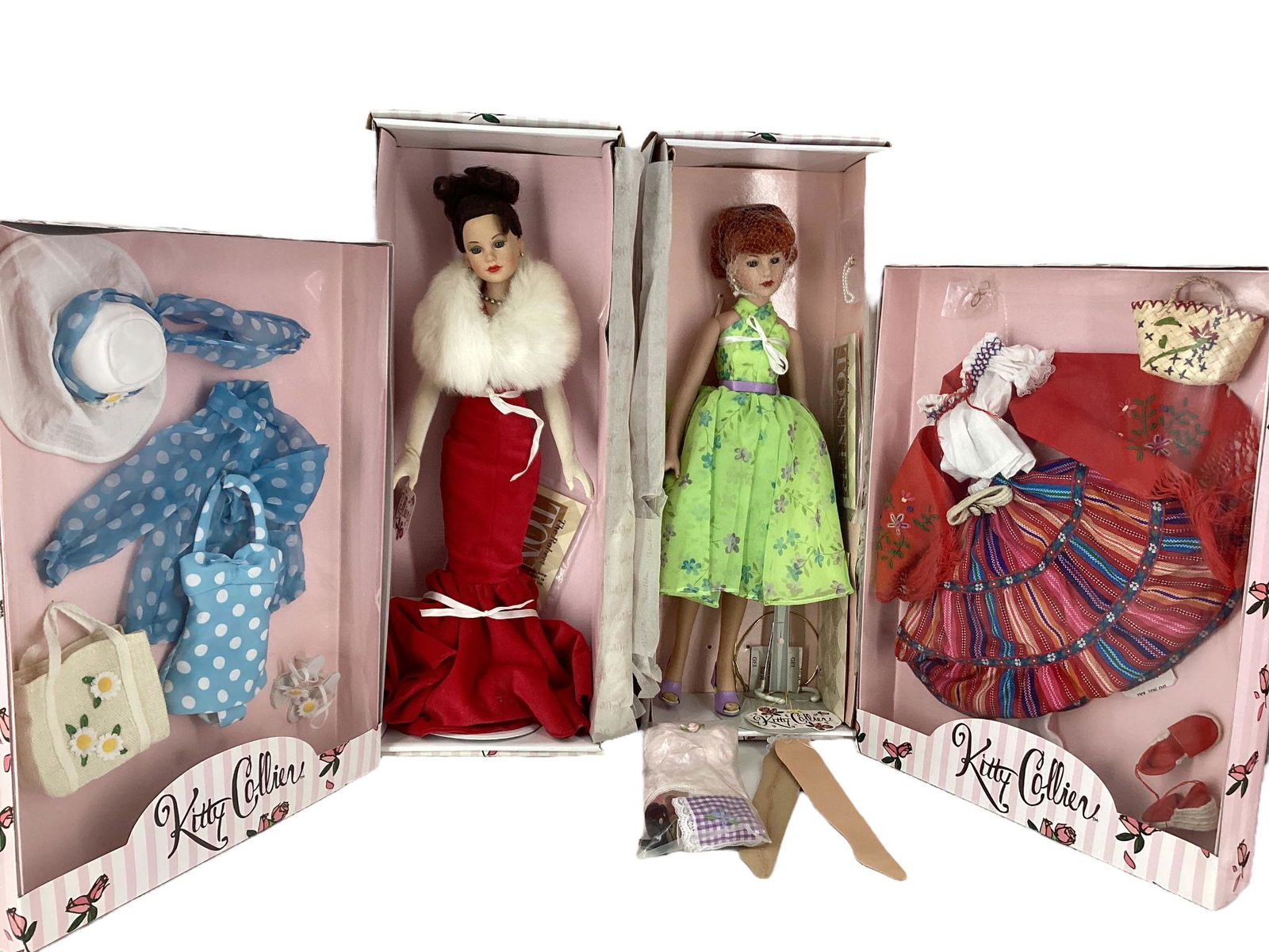 Lot of (4) including (2) 17" Kitty Collier dolls, Basic Doll - Red Hair & Scarlet Glamour. There are (1 of 3)