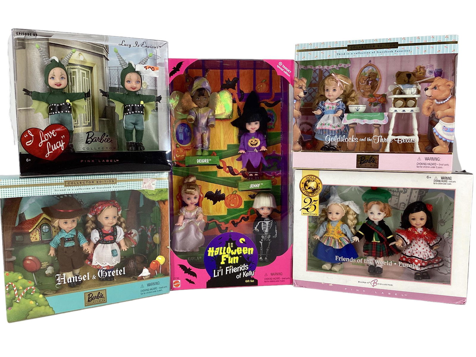 (5) KELLY & TOMMY DOLLS (1) Halloween Fun (1) I Love Lucy (1) Goldilocks & 3 Bears (1) Friends Of (1 of 2)