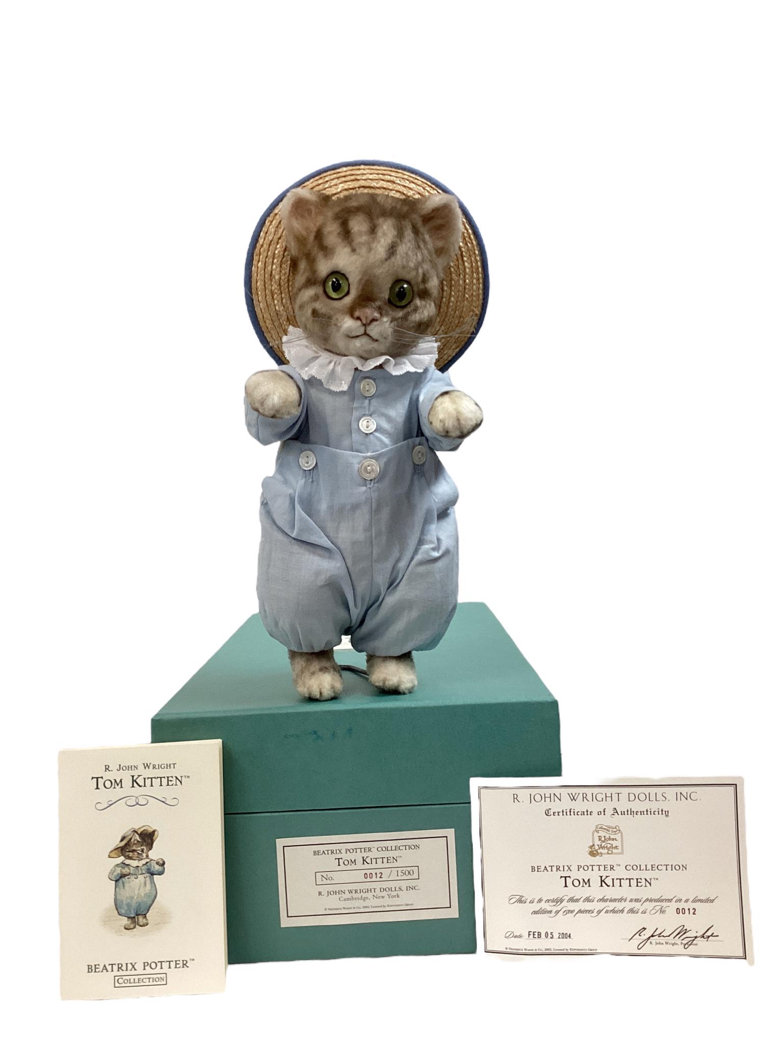 R. John Wright 2004 Beatrix Potter Collection 12" Tom Kitten with original box and COA. Limited (1 of 3)