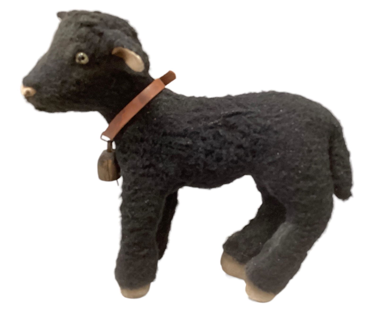 R. John Wright Springtime Lambs - Blackie. Blackie is approximately 10" tall and is made of fine: R. John Wright Springtime Lambs - Blackie. Blackie is approximately 10" tall and is made of fine wool plush and felt with delicate realistic coloring and German glass pupil eyes. Stuffed firmly with c