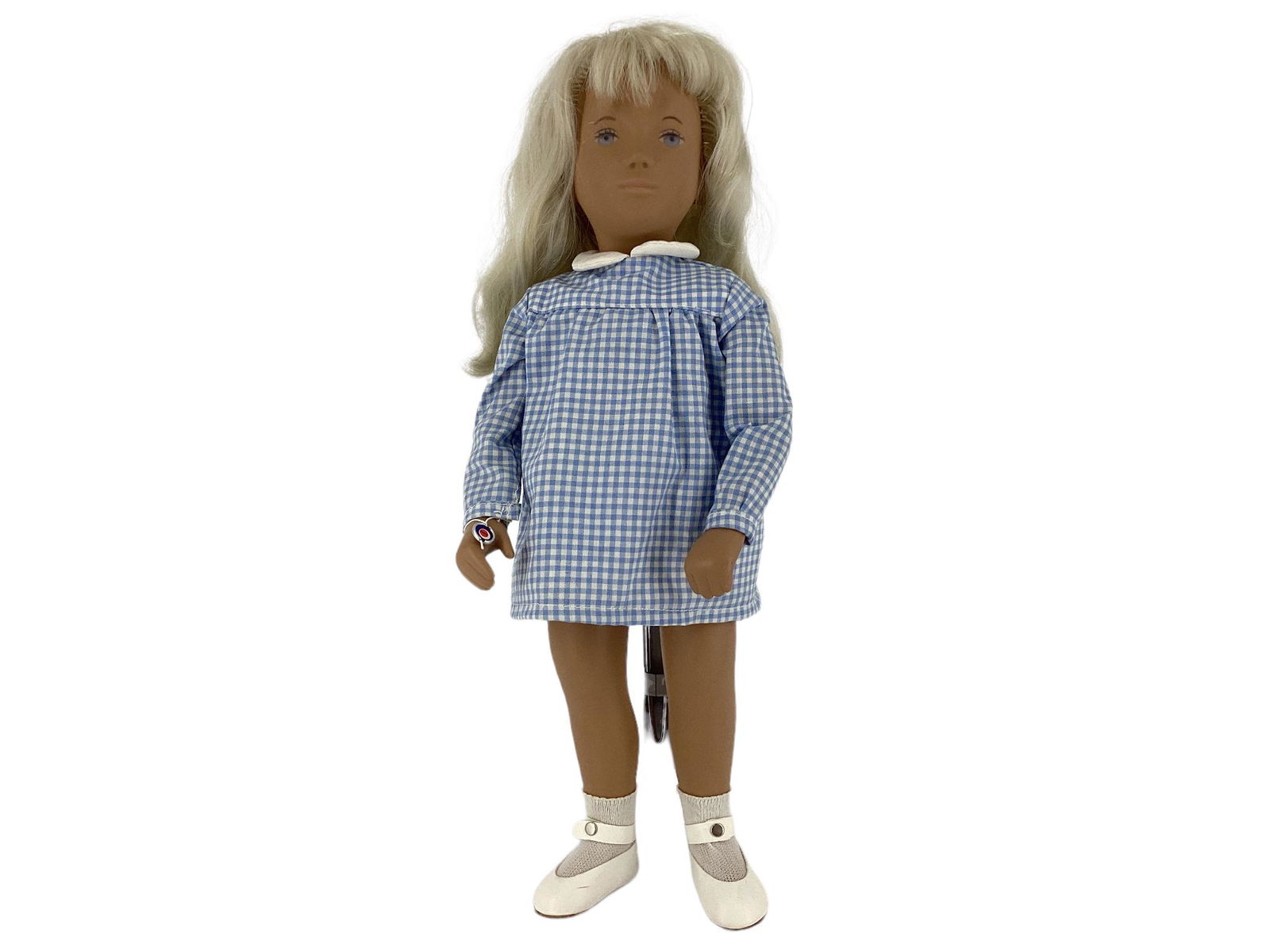Made in England hard vinyl "Sasha". 16" doll with rooted platinum blonde hair, molded and painted (1 of 3)