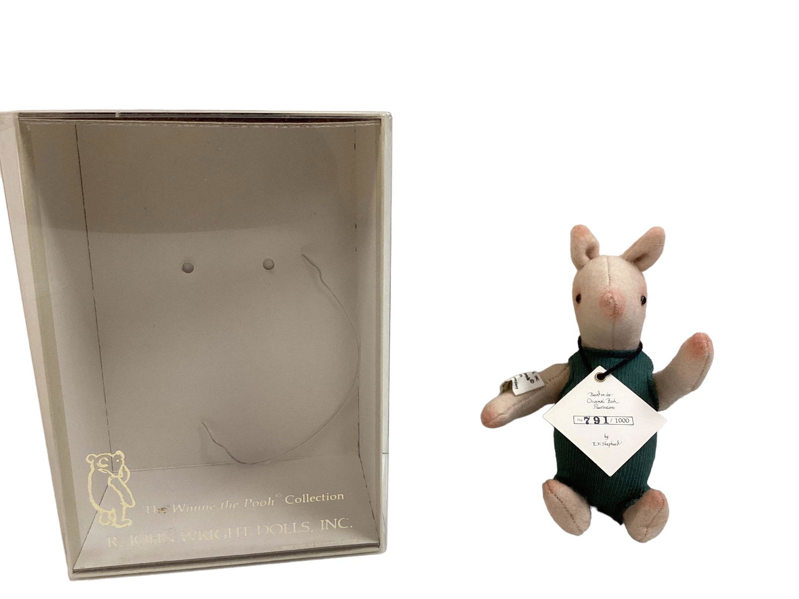 R. John Wright Dolls, "Piglet" No.791/1000. With original box. 5" (1 of 3)