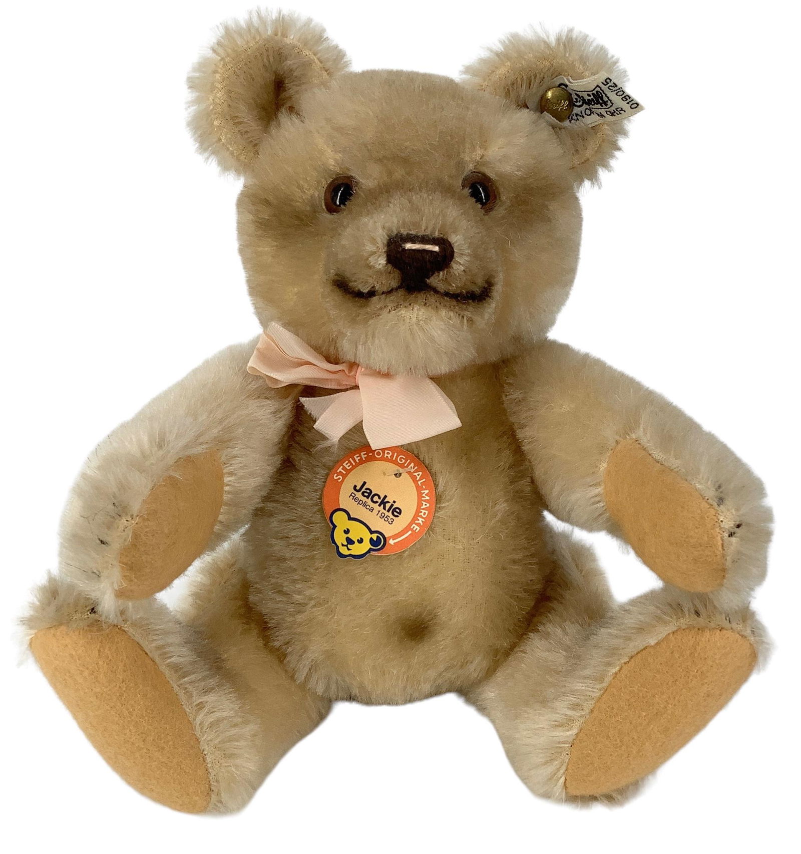 10" boxed 1986 Steiff Limited Edition "Jackie" (1953) #1318/10,000, tagged, COA. (1 of 2)