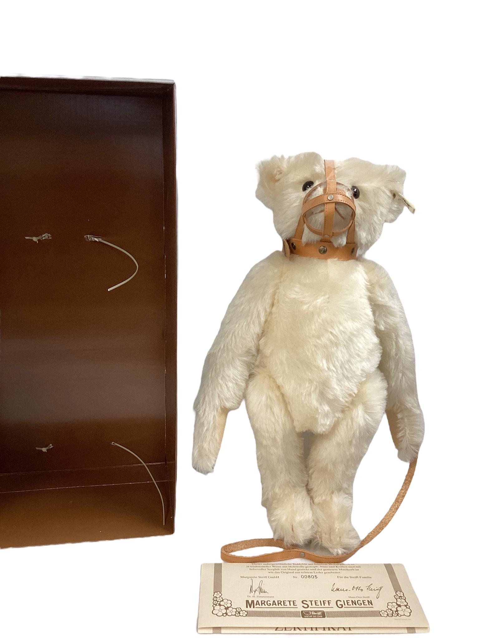 18" Steiff "Muzzle Bear" (1908) Limited Edition 805/5,000, tagged, NIB, COA. (1 of 4)