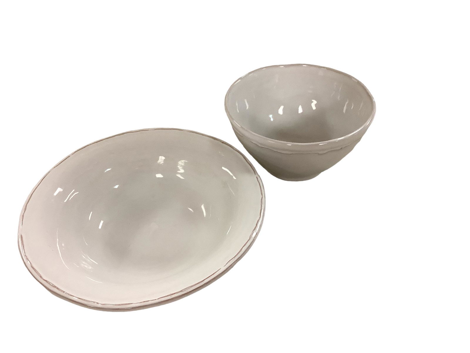 Simon Pearce bowls, count of 2 . 8” diameter and 6” diameter. (1 of 2)
