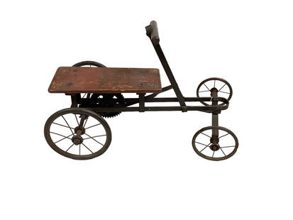 Antique Irish mail hand car 16” high 25” long. The Pioneer Flyer, Gendron Wheel Company,: Antique Irish mail hand car 16” high 25” long. The Pioneer Flyer, Gendron Wheel Company, Toledo, Ohio