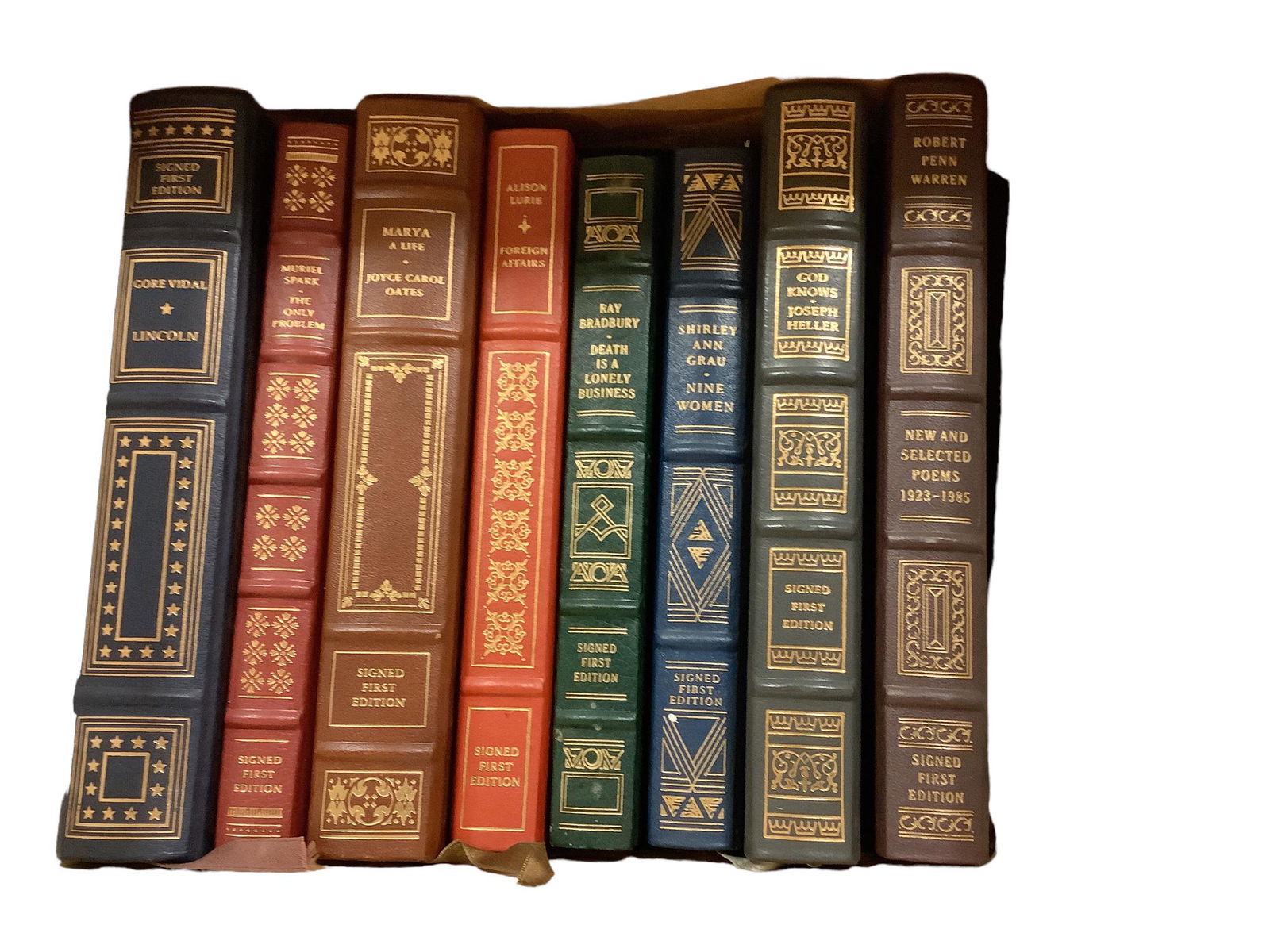 Leather Bound books count of 8 *** Signed First Edition**** The Franklin Library. (1 of 1)
