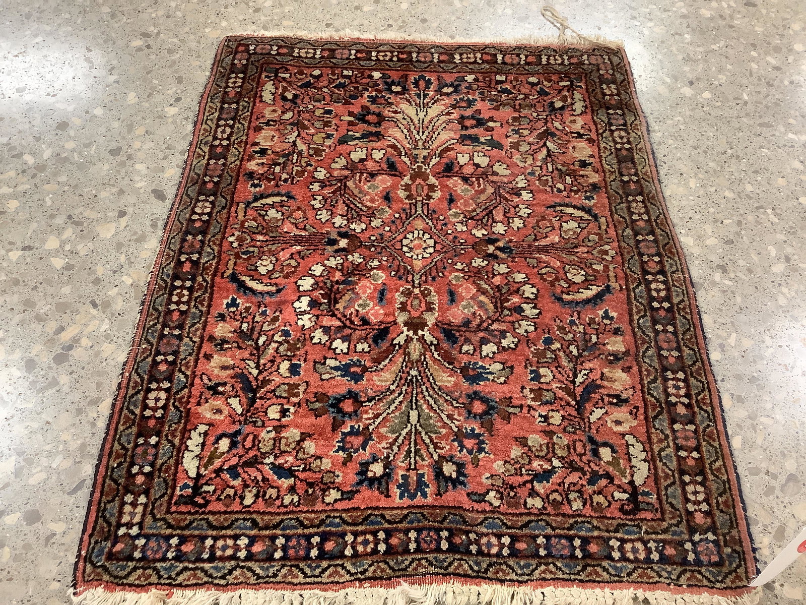 Antique Sarouk rug, 2’ x 2’7”. (1 of 4)