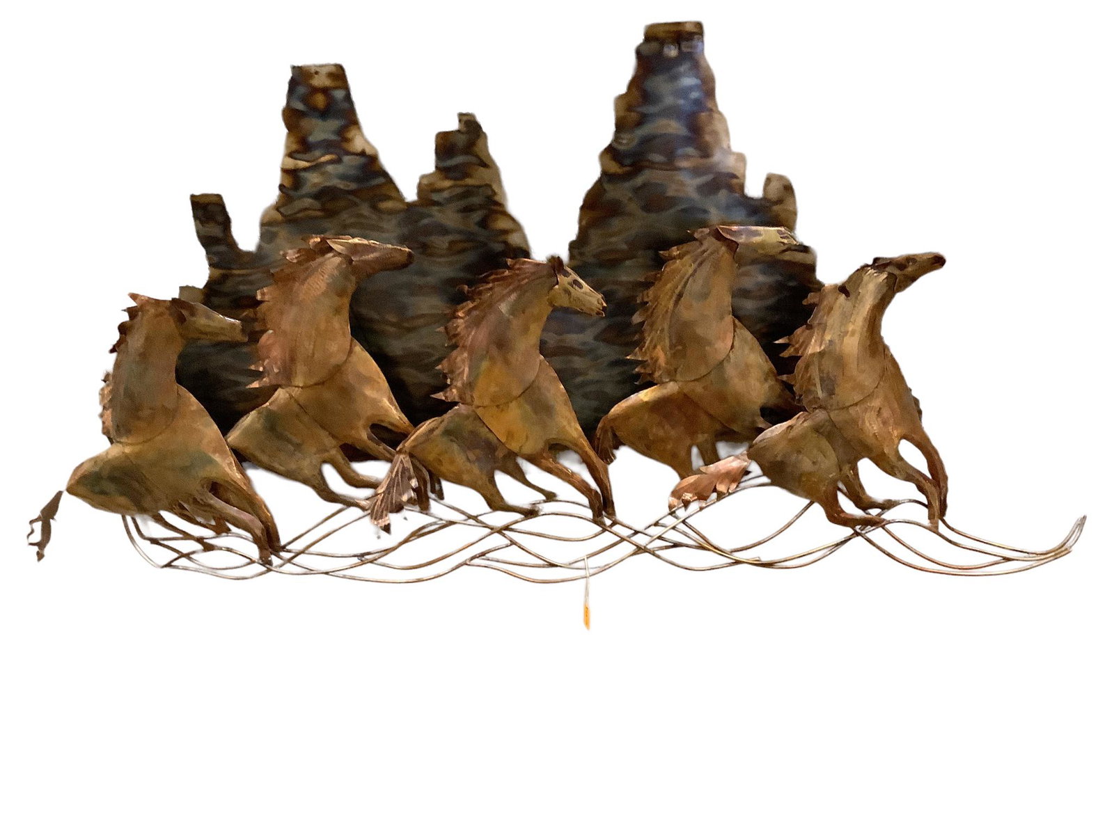 Modernist Copper Horse Sculpture 61” long (1 of 1)