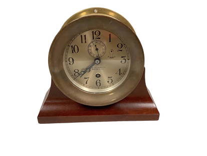 Chelsea clock Company, Boston, USA.with stand.7&#8221; high Maritime ship clock.: Chelsea clock Company, Boston, USA.with stand.7&#8221; high Maritime ship clock.