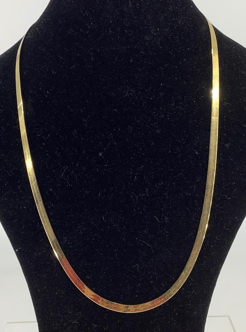 14kt Yellow Gold Herringbone Chain Necklace (1 of 3)