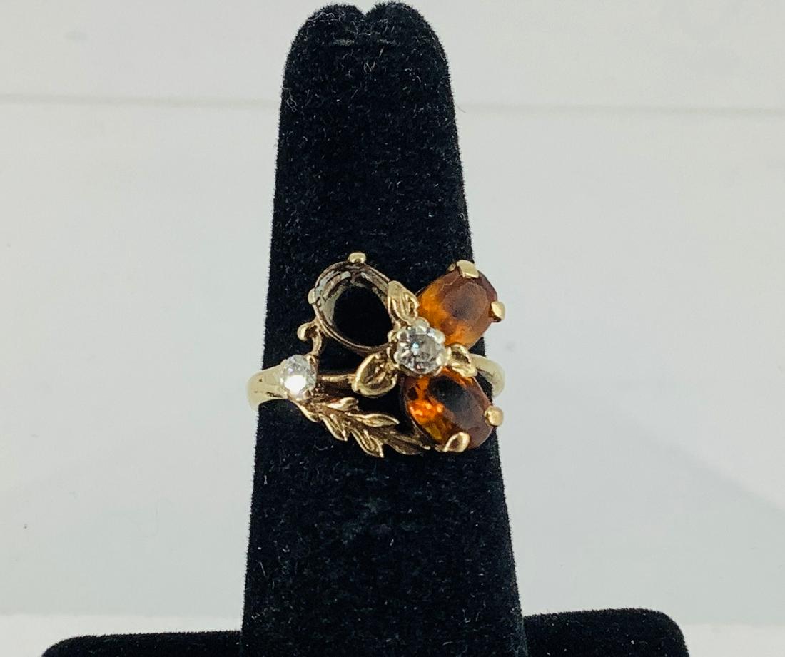 10kt Yellow Gold Diamond & Citrine Ring (1 of 5)
