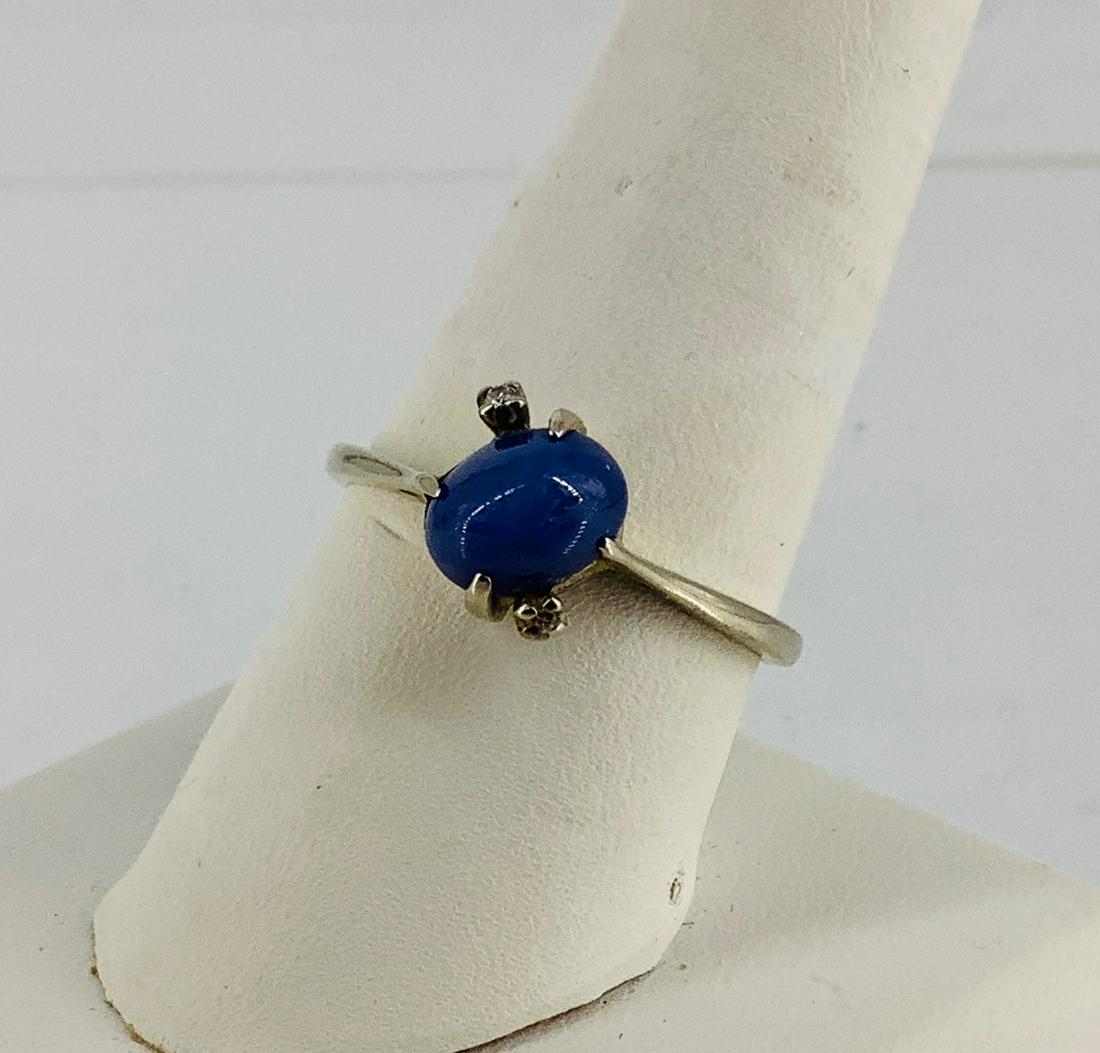 14kt White Gold Star Sapphire & Diamond Ring (1 of 5)