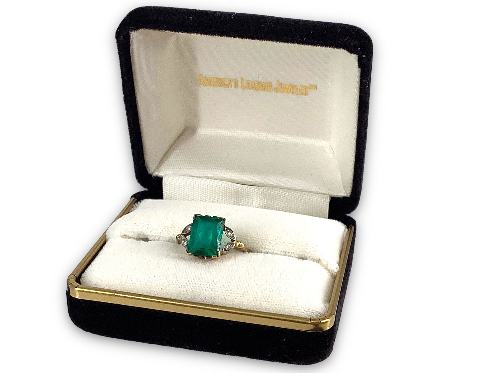 Vintage / Antique 10kt Yellow Gold Ring In a Black box (1 of 6)