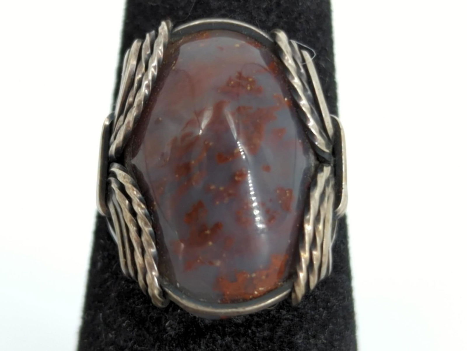 Sterling and Agate Stone Ring (1 of 4)