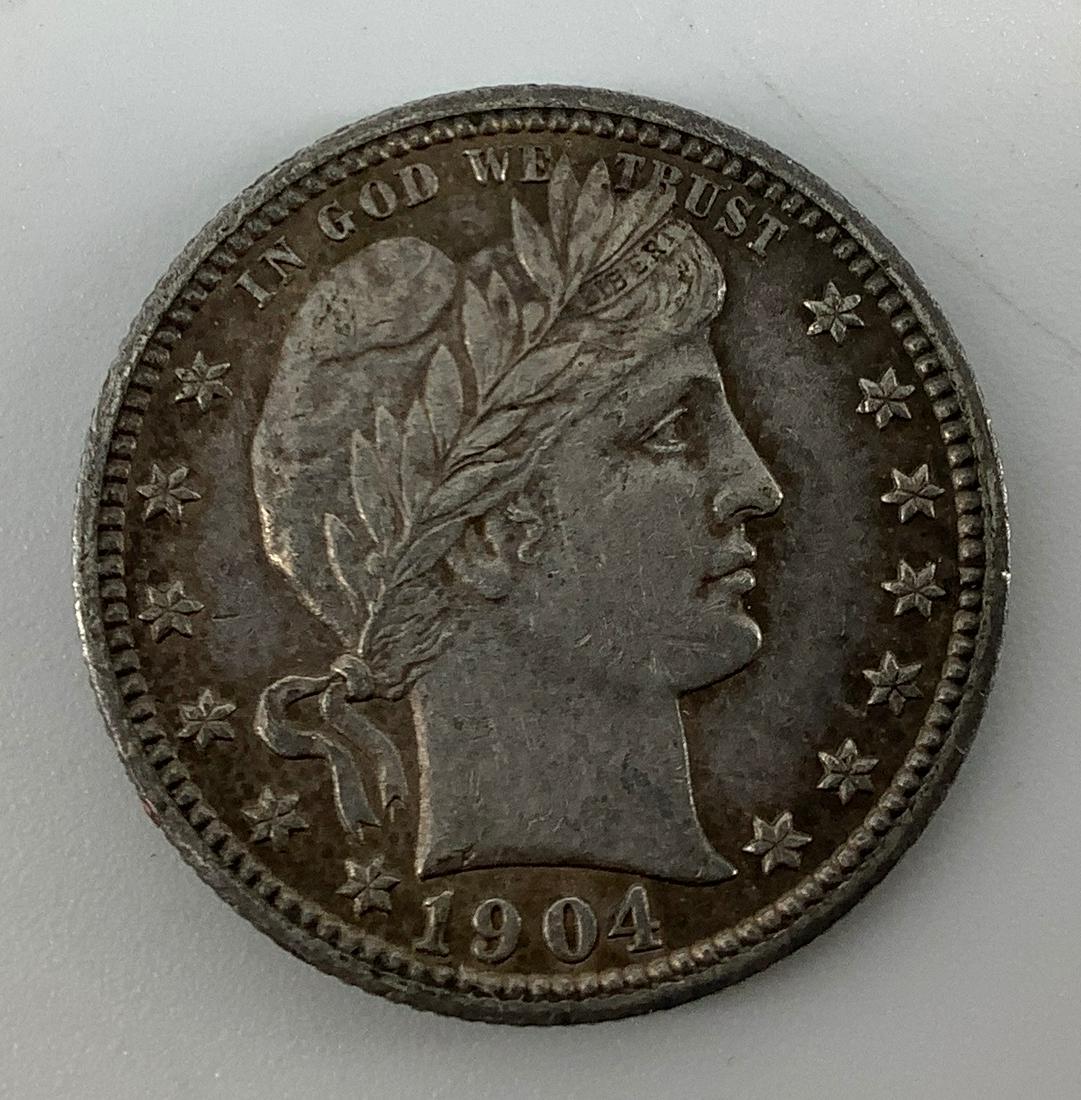 1904-P Barber Silver Quarter (1 of 2)