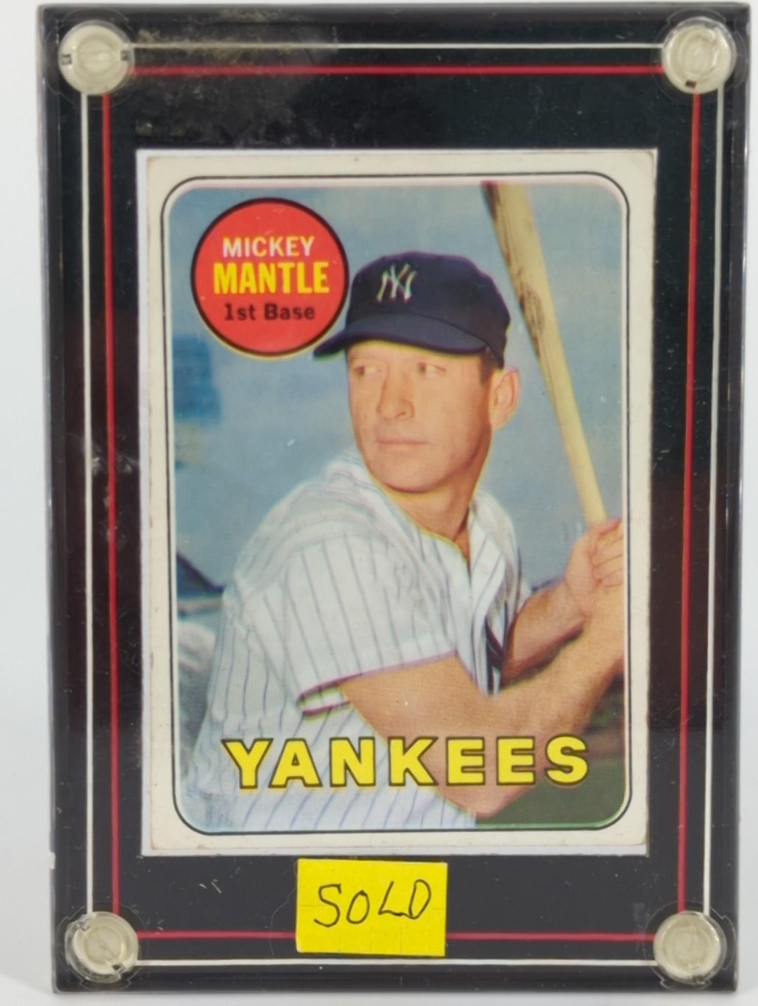 1969 Mickey Mantle Topps 500 Baseball Card in Case (1 of 4)