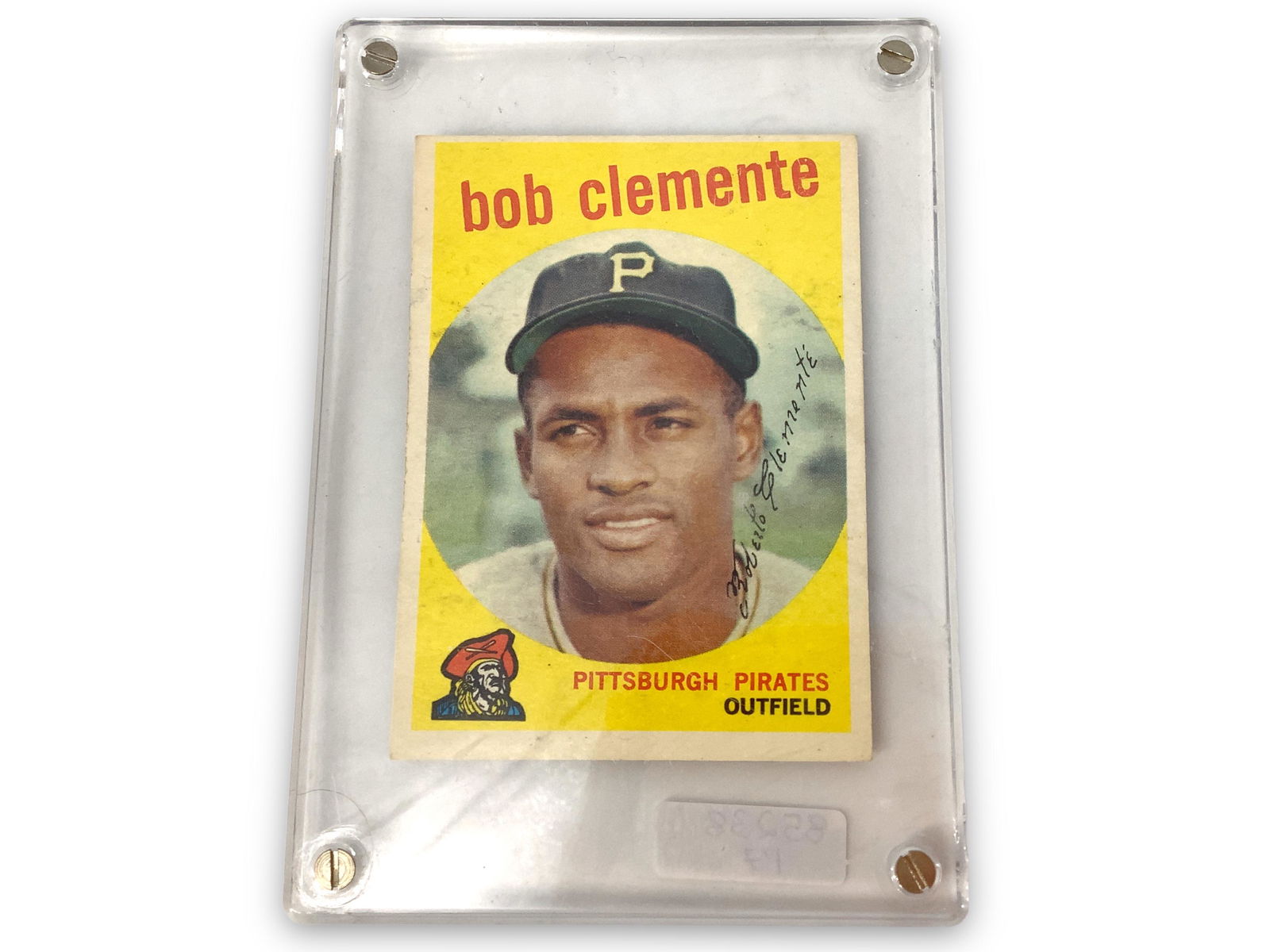 1959 Topps 478 Roberto Clemente Baseball Card in Case (1 of 2)