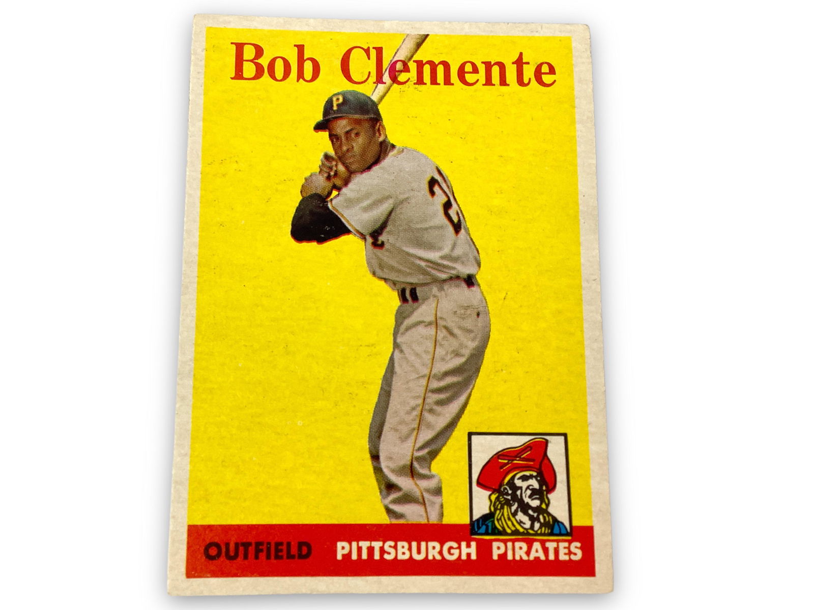 1958 Topps 52 Roberto Clemente Baseball Card (1 of 3)