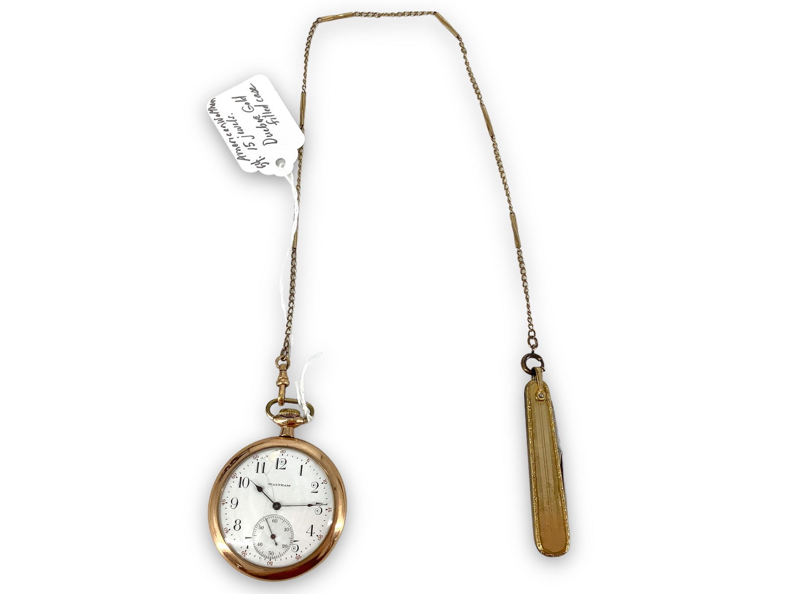 Colibri pocket watch shop with chain and knife