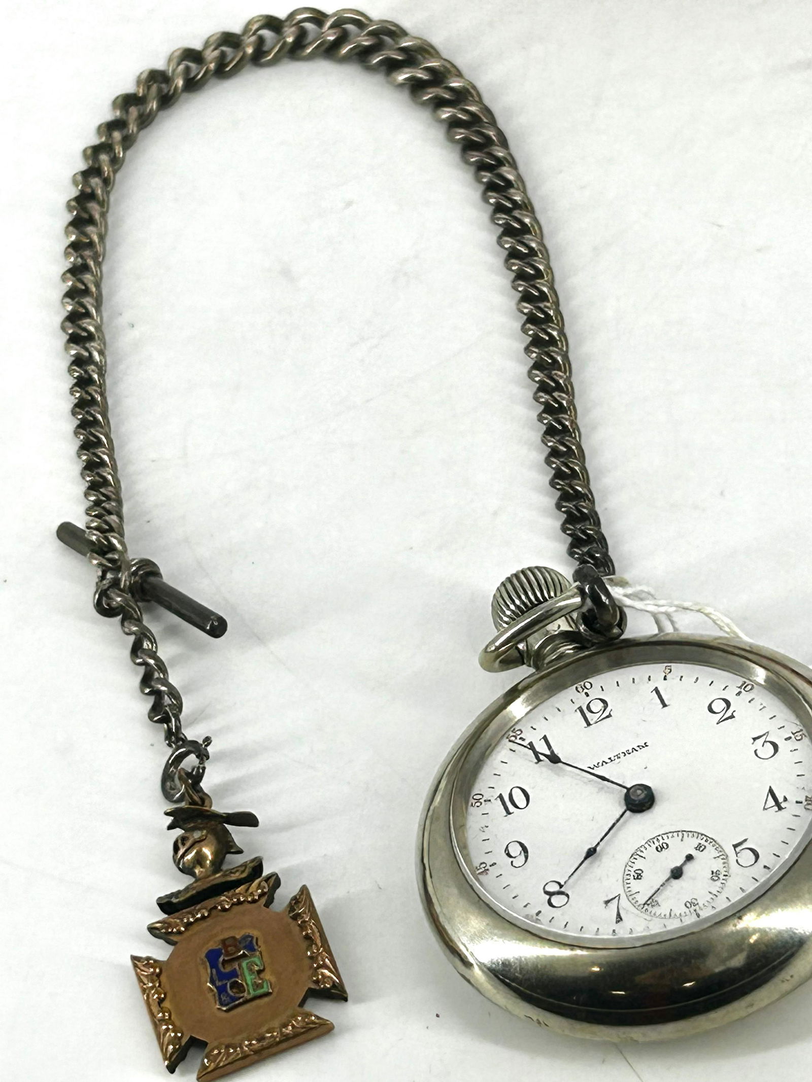 Antique Waltham Pocket Watch on Chain with Fob (1 of 12)
