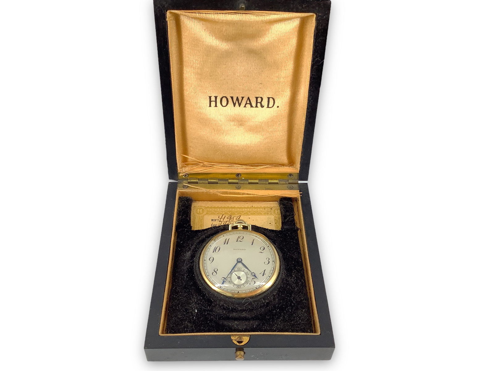 Howard Pocket Watch with 14kt Yellow Gold Case - Original Box and Paperwork (1 of 7)