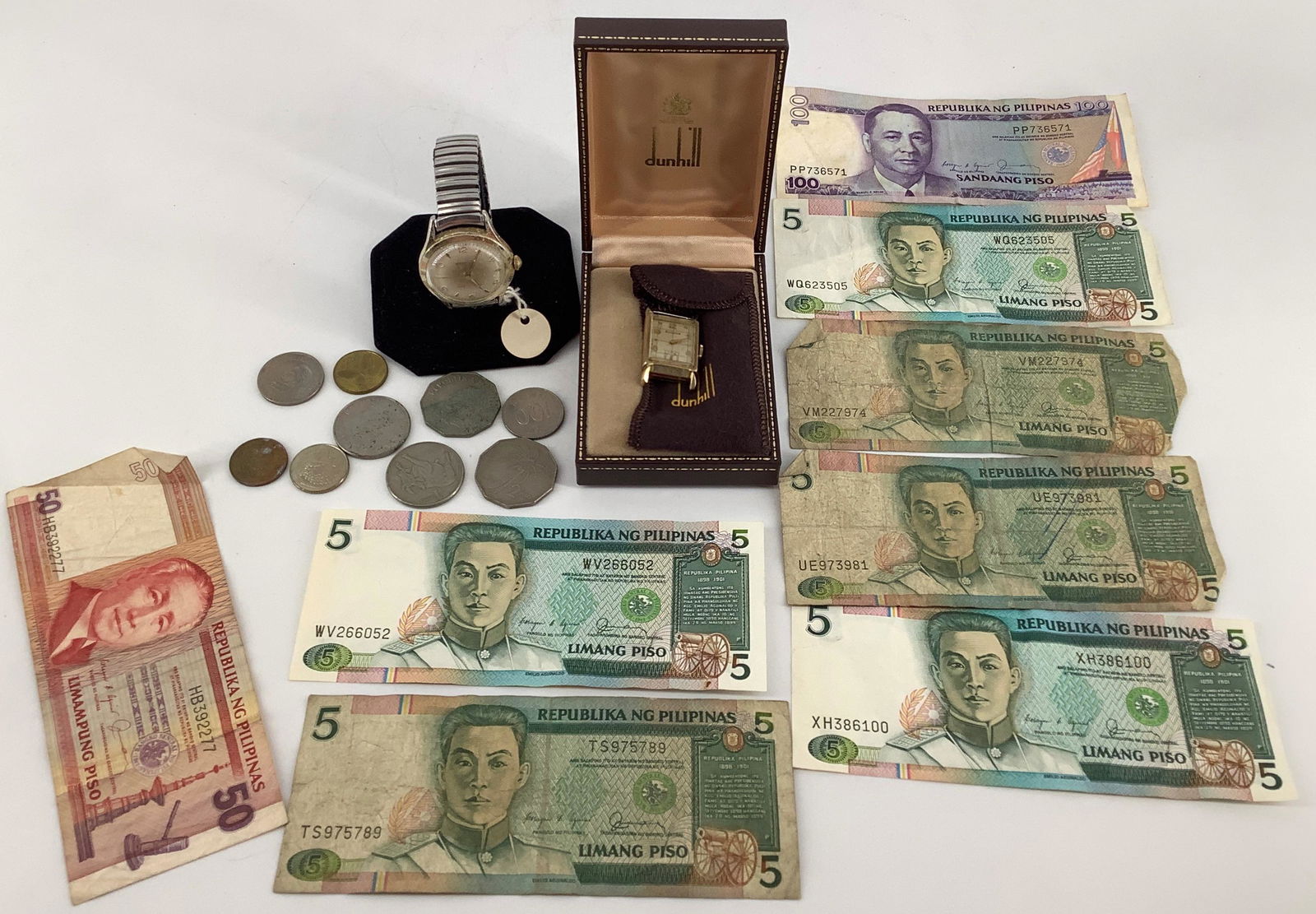 Foreign Coins and Currency + Wrist Watch and Face (1 of 8)
