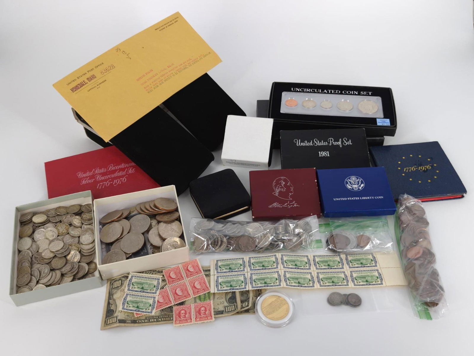 Assorted U.S. Coins, Tokens, Sets & Currency (1 of 16)