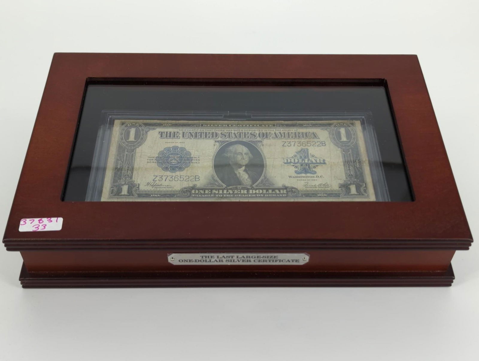 The Last Of The Large - Size One Dollar Silver Certificates Display Box & $1.00 Bill In Slab (1 of 5)