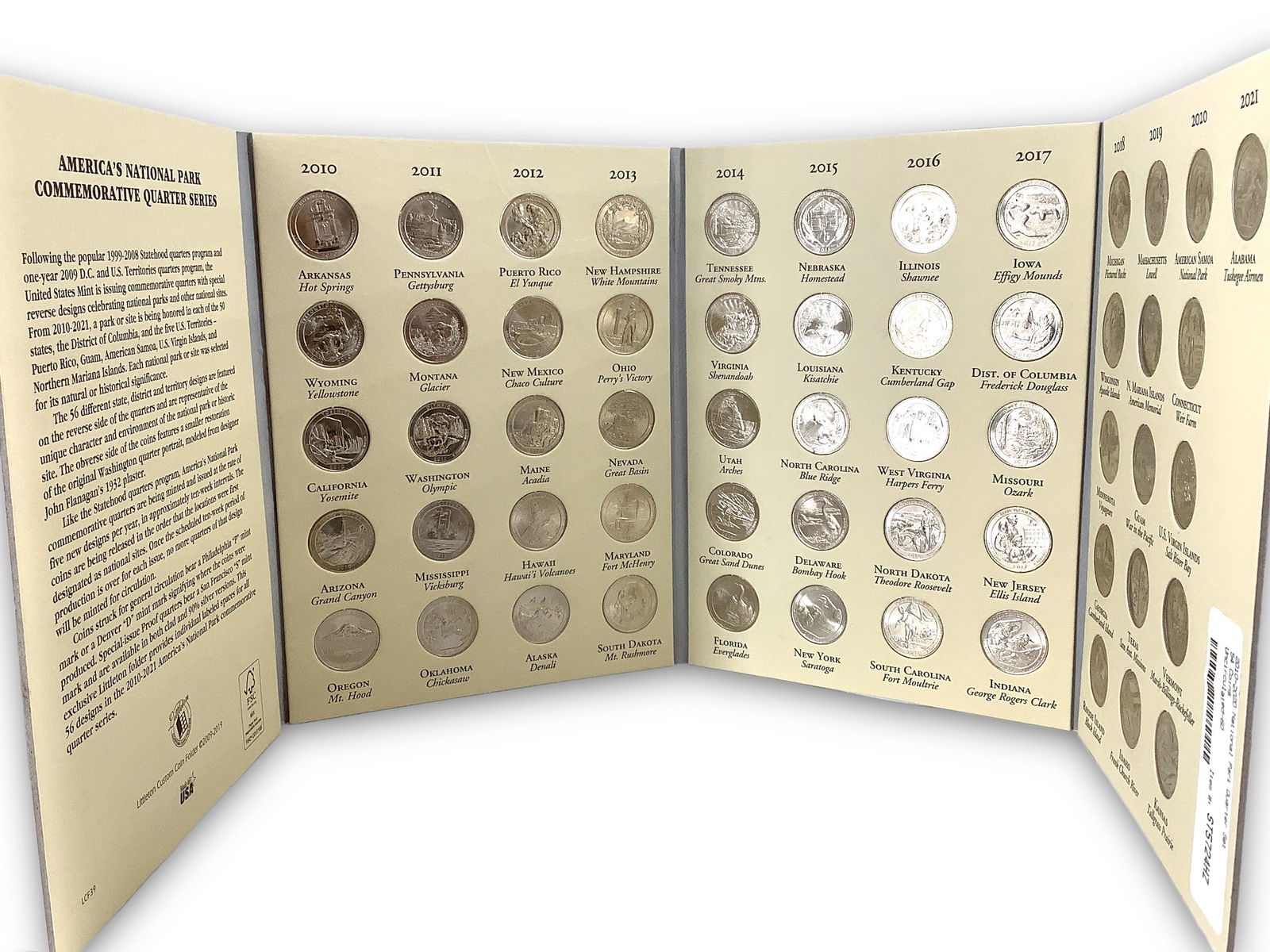 America's National Park Commemorative Quarters Album - Complete (1 of 6)