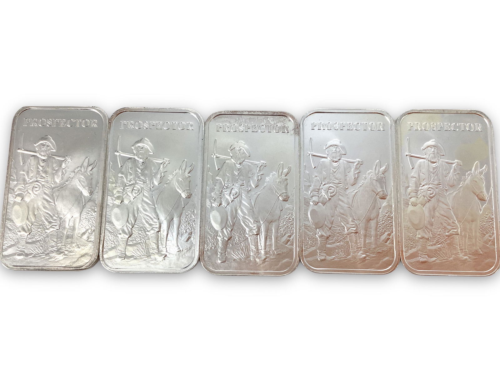 (5) Matching 1 Troy Oz Silver Bars (1 of 3)
